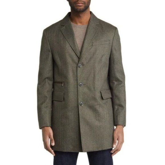 Hart Schaffner Marx Rodney Water Resistant Tech Flannel Raincoat Jacket Medium M - Picture 3 of 4